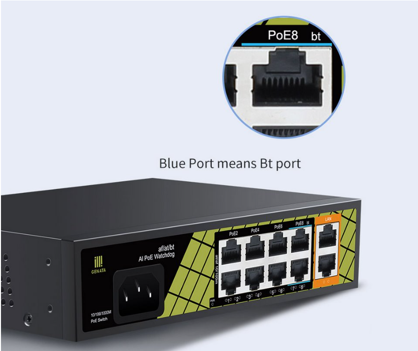 Genata Stikalo PoE GNT-ES10UD-PE 10xLAN 8P