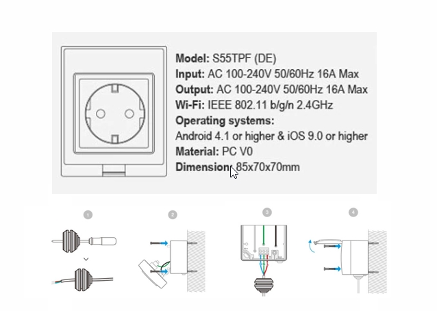 WiFi Smart SonOff out vtičnica S55