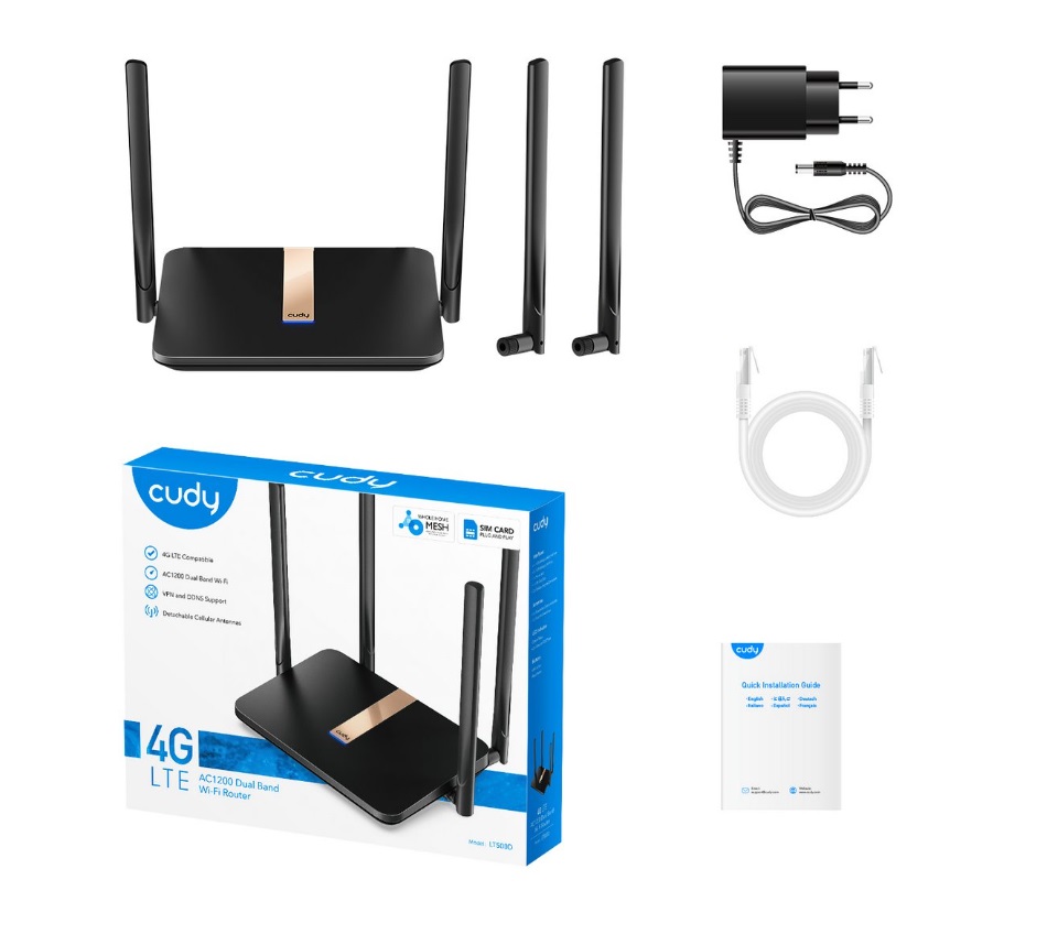 WiFi Cudy LT500D LTE Router AC1200