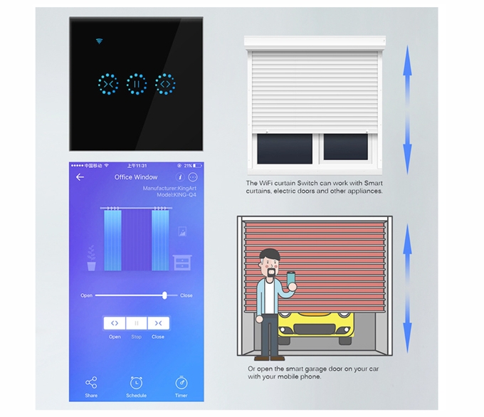 WiFi Smart Touch pogonsko stikalo EU