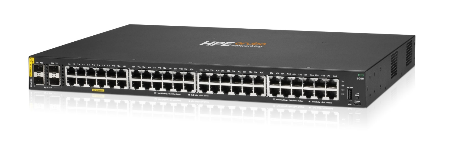HPE Networking Stikalo PoE CX 6000 48G 370W
