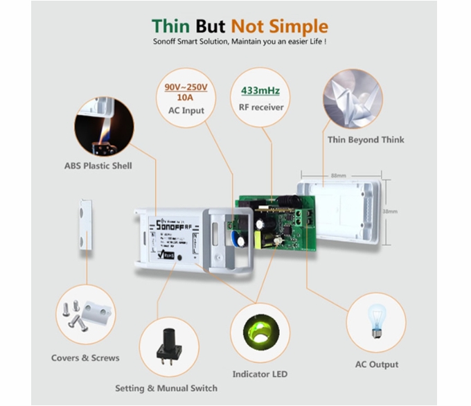 WiFi SonOff RF Basic stikalo + Key