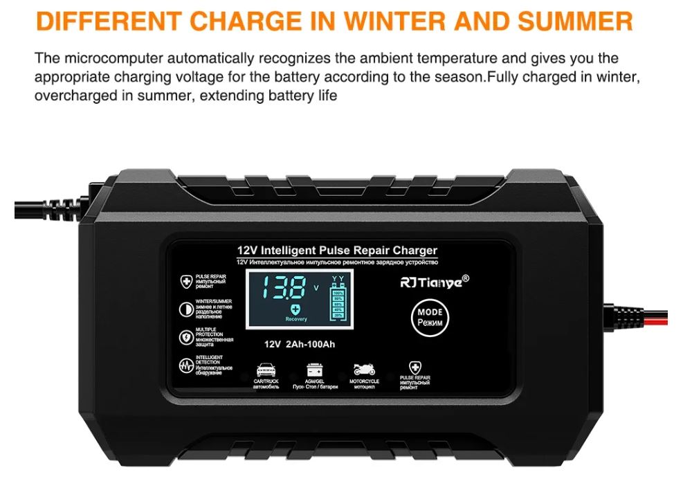 UNI Smart hitri polnilec LCD Avto AGM 6A 12V