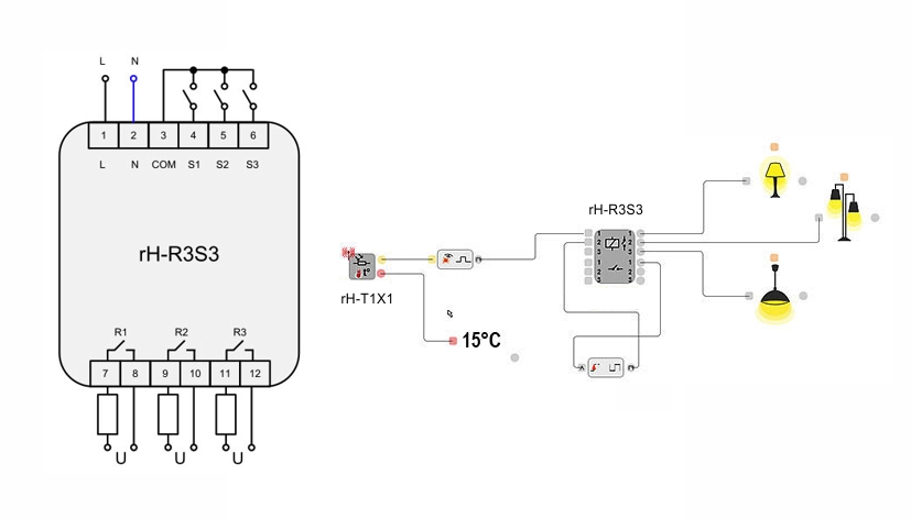 Modul F&Home ReleOddajnik rH-R3S3 LR