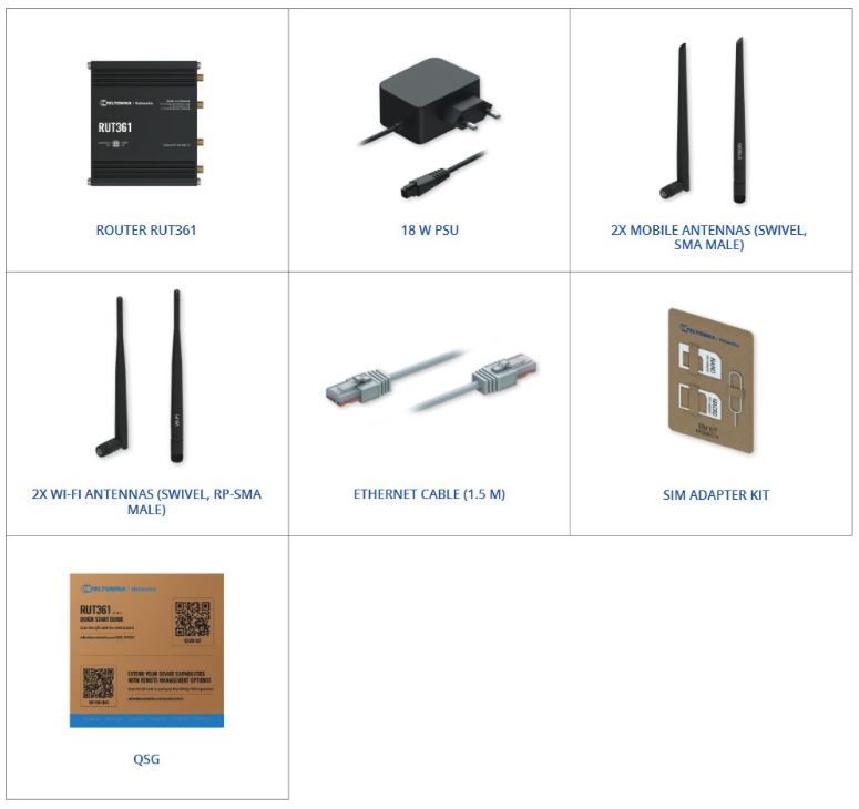 WiFi Teltonika RUT361 Industri Router LTE6
