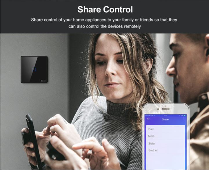 WiFi SonOff Touch stikalo T2EU-3G
