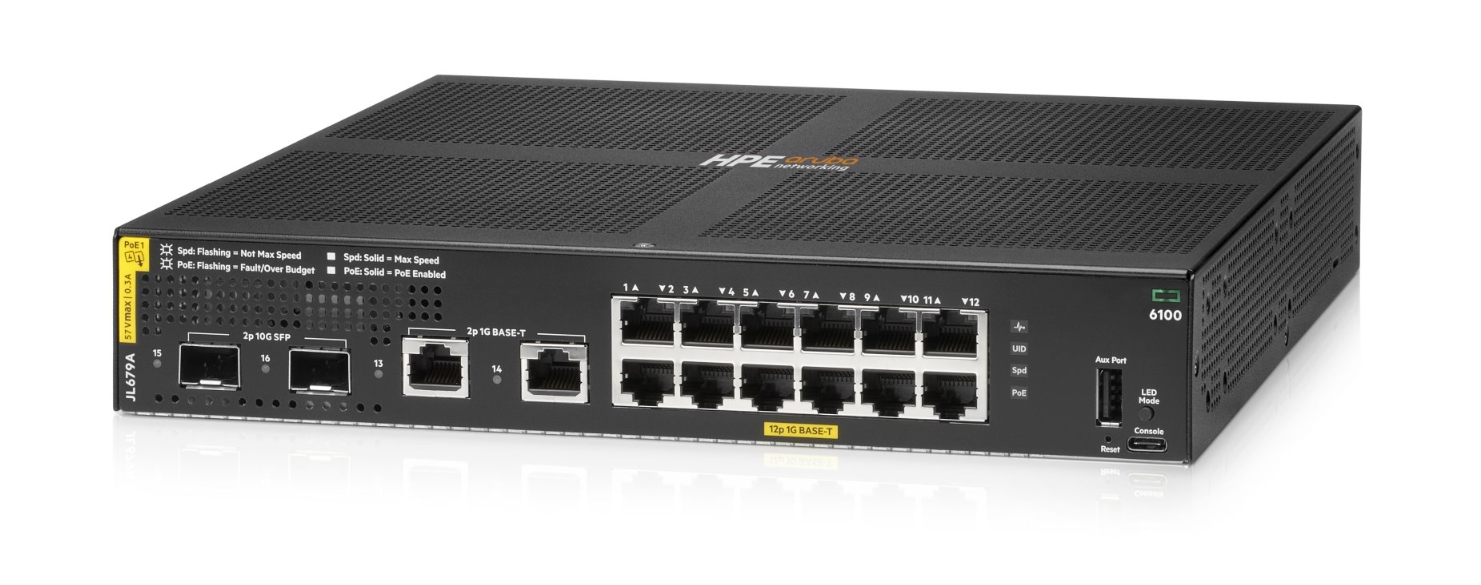 HPE Networking Stikalo PoE CX 6100  12G 139W