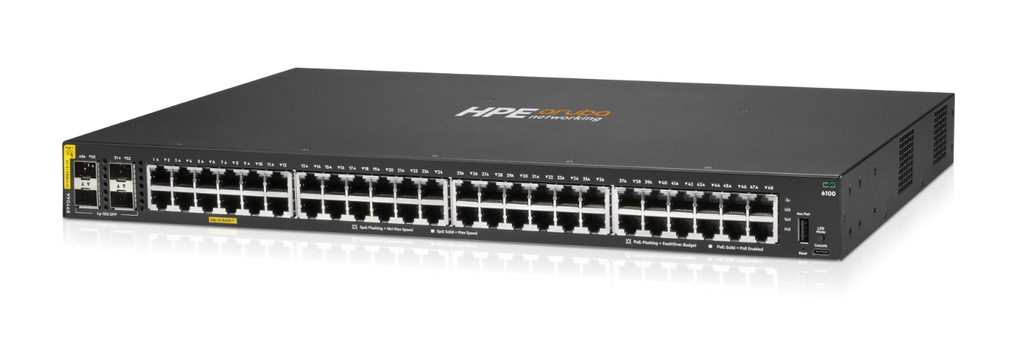 HPE Networking Stikalo PoE CX 6100 48G 370W