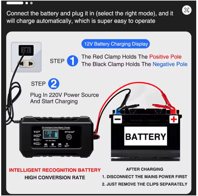UNI Smart hitri polnilec LCD Avto AGM 6A 12V