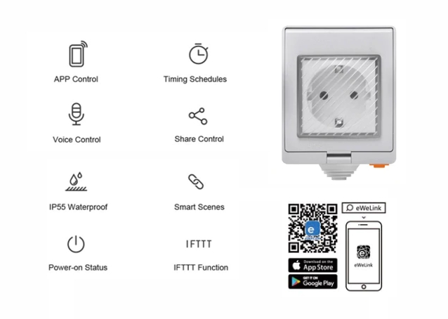 WiFi Smart SonOff out vtičnica S55