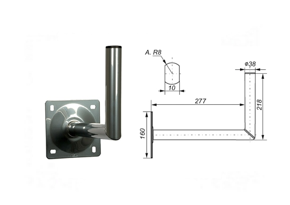 Zidni antenski R90 nosilec L30 Fe-Zn