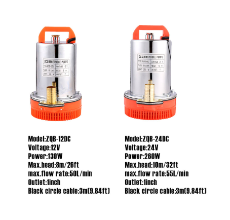 SLiyu potopna črpalka DC 24V 260W