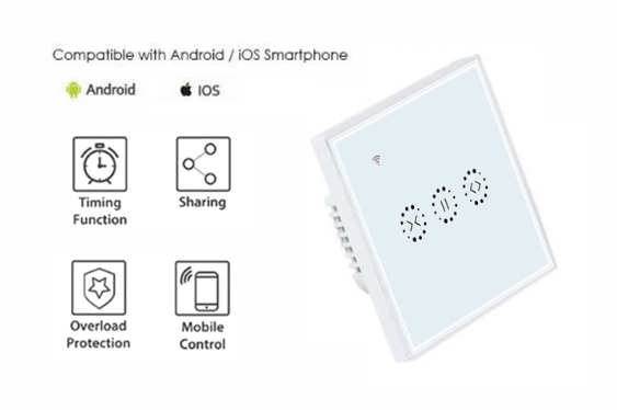WiFi Smart Touch pogonsko stikalo EU