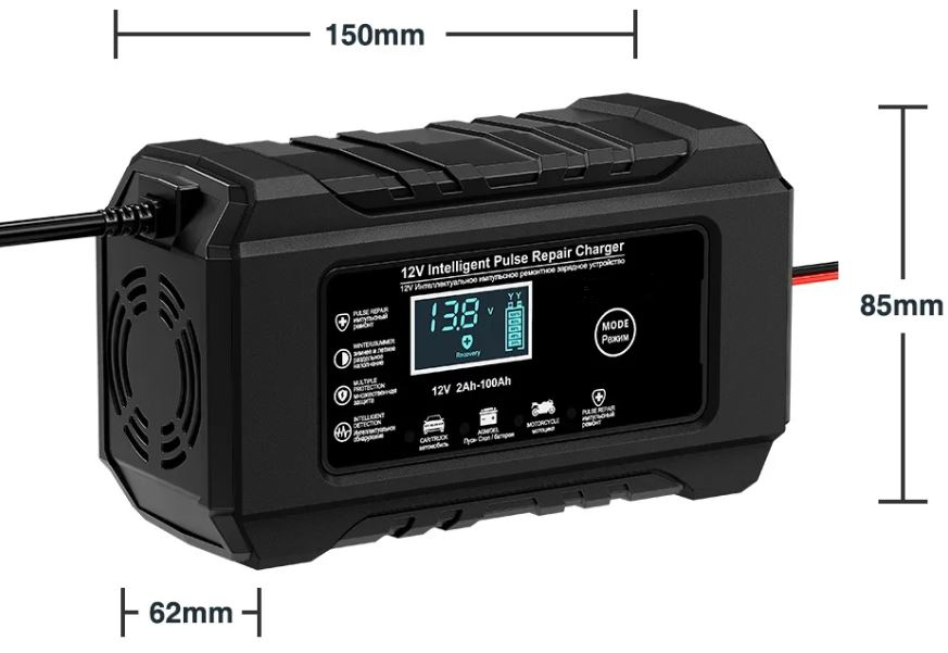 UNI Smart hitri polnilec LCD Avto AGM 6A 12V