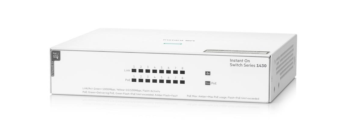 HPE Networking Stikalo PoE Instant On 1430 8G 64W