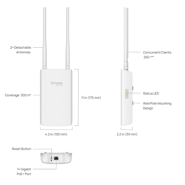 TP-Link Outdoor Dual AP EAP603 W6