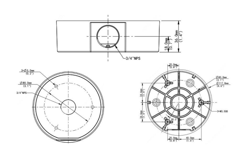 UNV doza TR-JB03-I-IN za Turret IPC36xxL