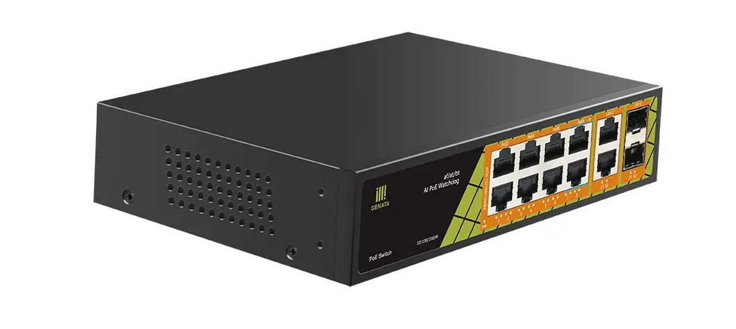 Genata Stikalo PoE GNT-P1012G6 10xLAN 8P 2S