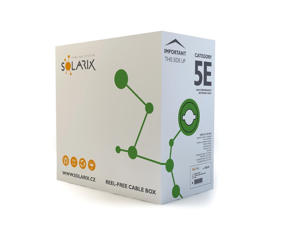 Kabel Solarix SXKD UTP Cat5E PVC 500m