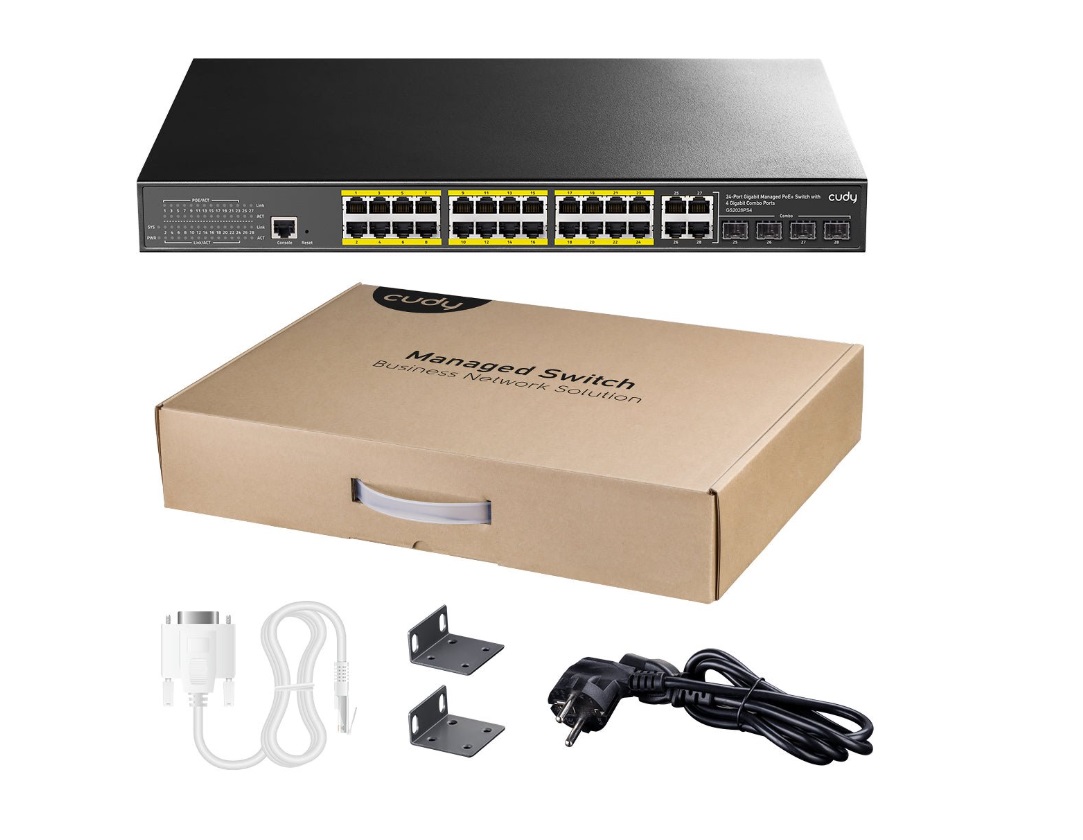 Cudy Giga Manage PoE Stikalo GS2028PS4 300W