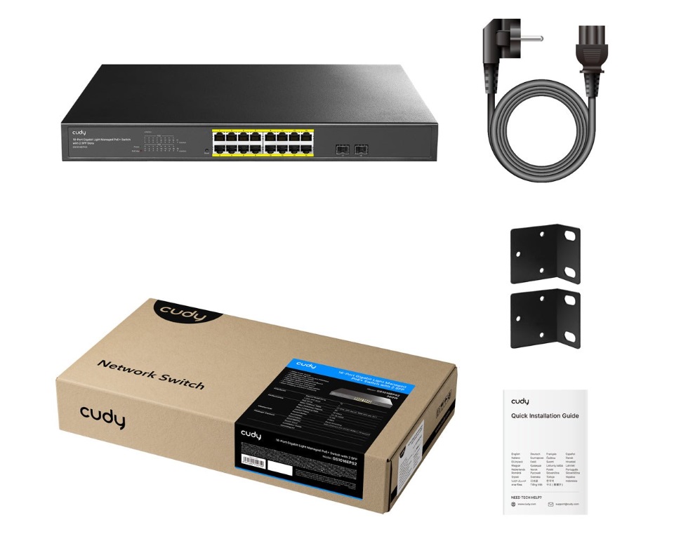 Cudy Light Manage PoE Stikalo GS1028EPS2 200W